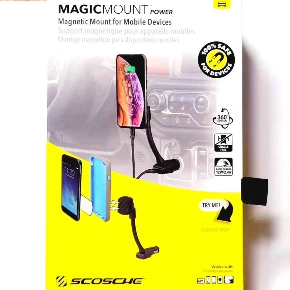Scosche magicMOUNT Power Magnetic Car Vent Mount for Mobile Devices New‎ in Box